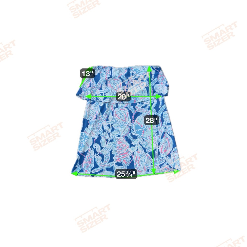 Lilly Pulitzer Bay Blue Into The Deep Engineered Shay Dress Size XL Resortwear - Picture 2 of 10